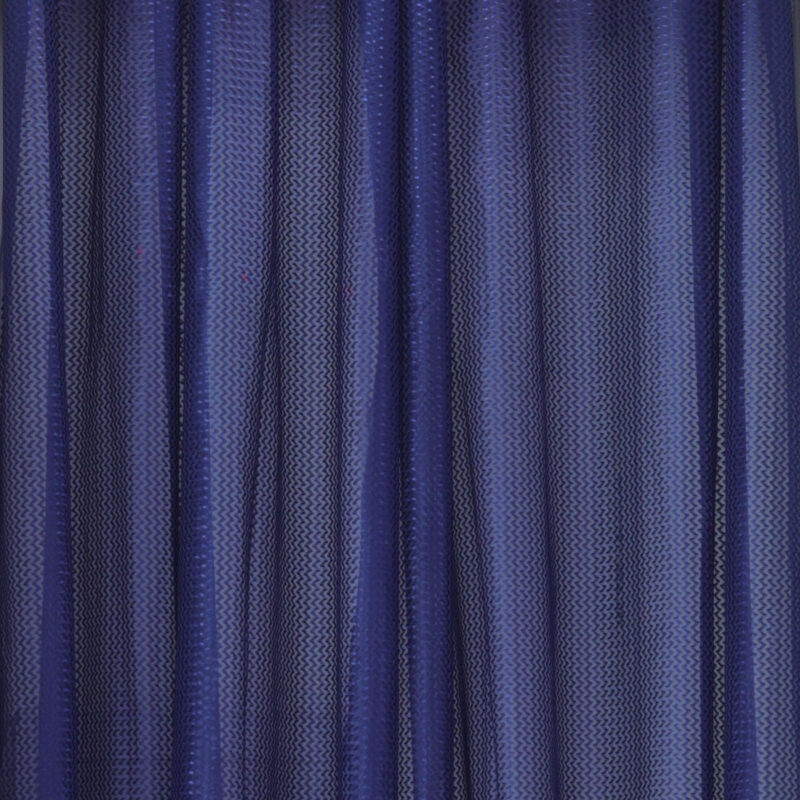 Deep Blue Sheer Curtains with Sophisticated Mesh Pattern